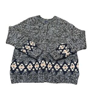 Women's Black and Cream Sweater